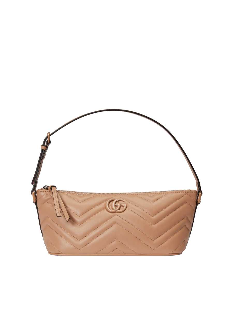 Gucci GG Marmont Shoulder Bag in Rose Beige Leather