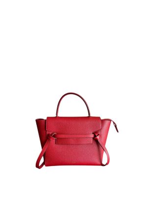 Celine Micro Belt Bag in Grained Calfskin Red