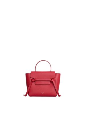 Celine Nano Belt Bag in Grained Calfskin Red