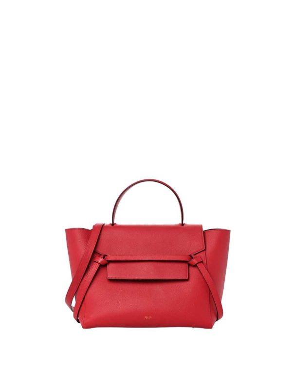 Celine Mini Belt Bag in Grained Calfskin Red