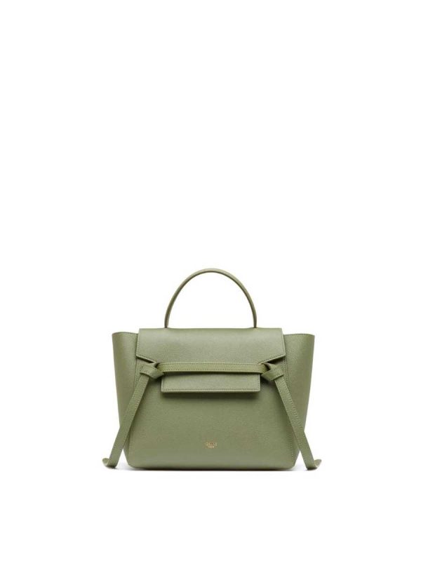 Celine Micro Belt Bag in Grained Calfskin Army Green