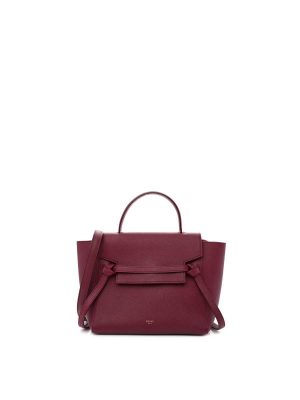 Celine Micro Belt Bag in Grained Calfskin Light Burgundy