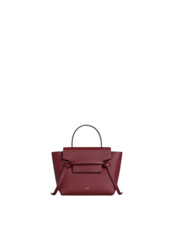 Celine Nano Belt Bag in Grained Calfskin Light Burgundy