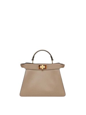 Fendi Peekaboo Iseeu Small Dove Grey Leather Bag