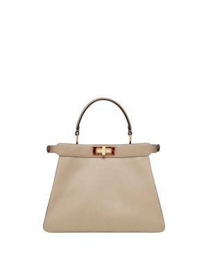 Fendi Peekaboo Iseeu Medium Dove Grey Leather Bag