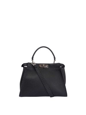 Fendi Peekaboo Medium Black Selleria bag