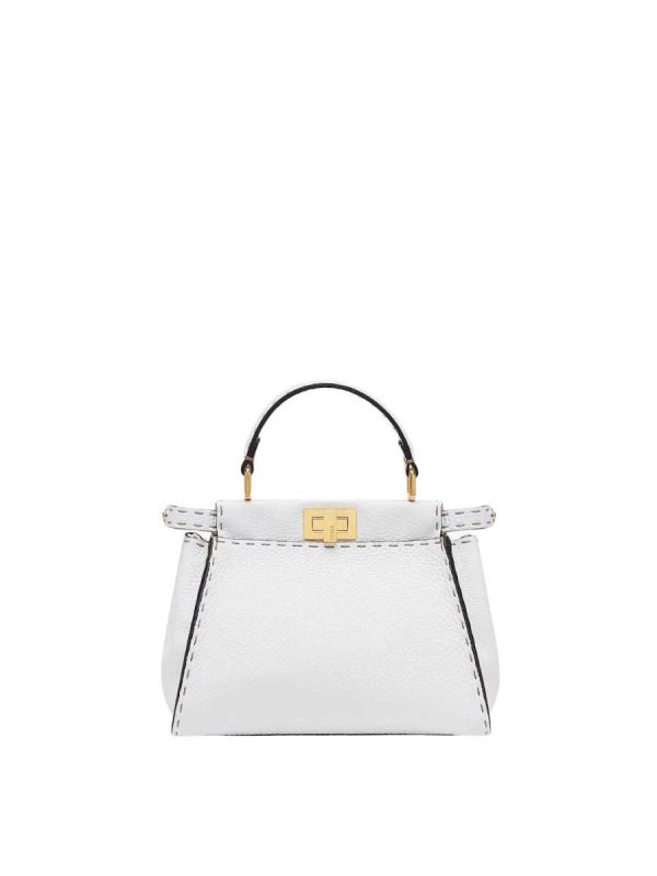 Fendi Peekaboo Mini White Selleria Bag