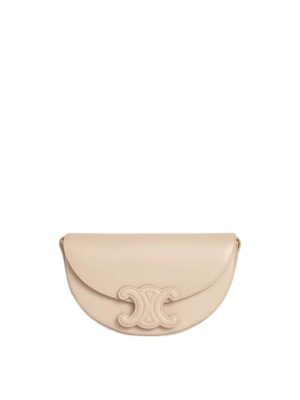 Celine Besace Cuir Triomphe in Smooth Calfskin Nude