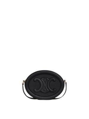 Celine Oval Bag Cuir Triomphe in Smooth Calfskin Black