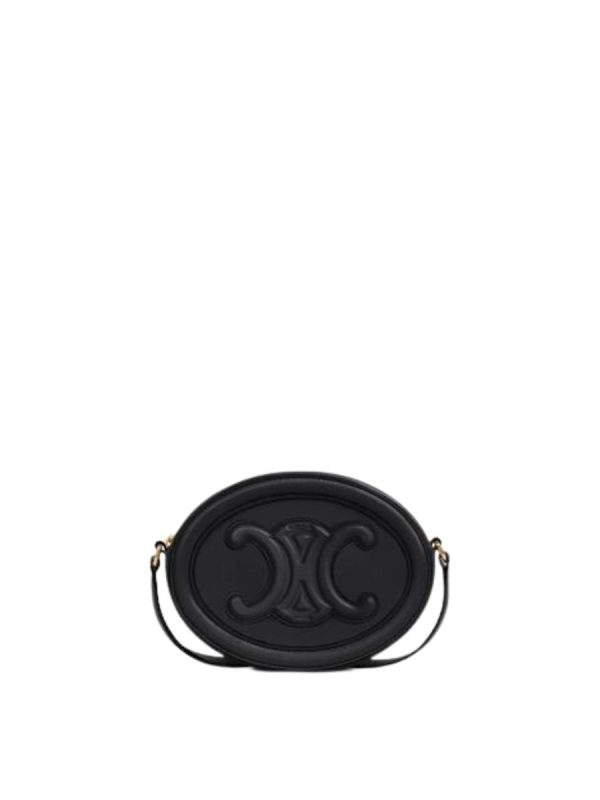 Celine Oval Bag Cuir Triomphe in Smooth Calfskin Black