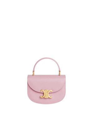 Celine Mini Besace Triomphe in Shiny Calfskin Light Pink