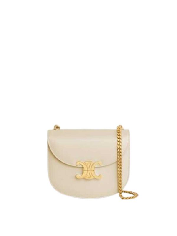 Celine Teen Chain Besace Triomphe in Shiny Calfskin Pampa