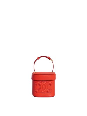 Celine Small Box Cuir Triomphe in Smooth Calfskin Pop Orange