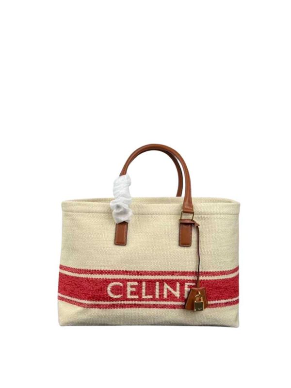 Celine Plein Soleil Square Cabas Bag Red