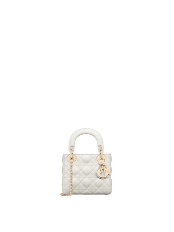 Dior Mini Lady Dior Bag Latte Cannage Lambskin