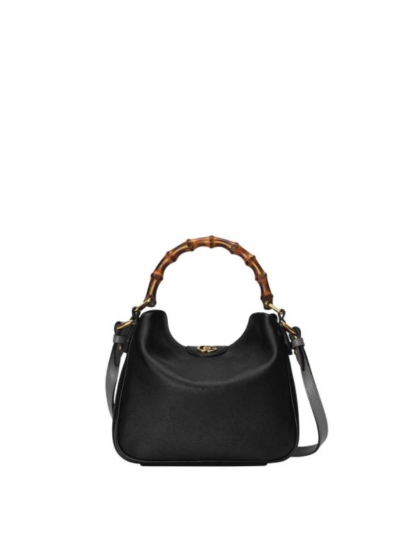 Gucci Diana Small Shoulder Bag in Black Leather