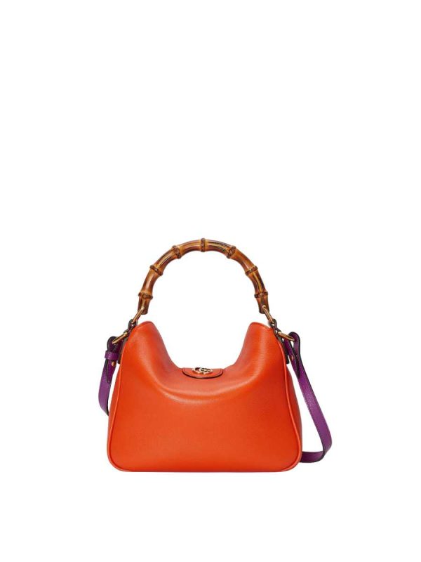 Gucci Diana Small Shoulder Bag in Orange Leather