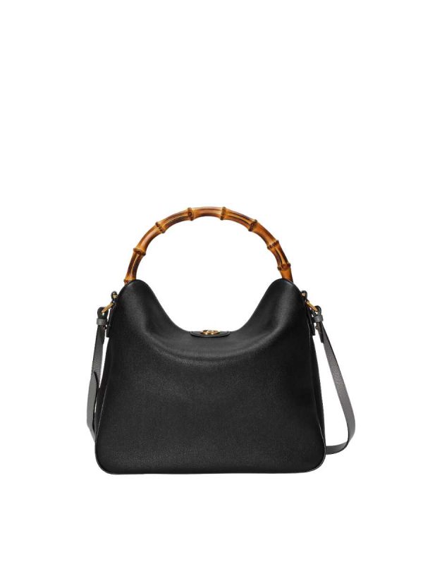 Gucci Diana Large Shoulder Bag in Black Leather