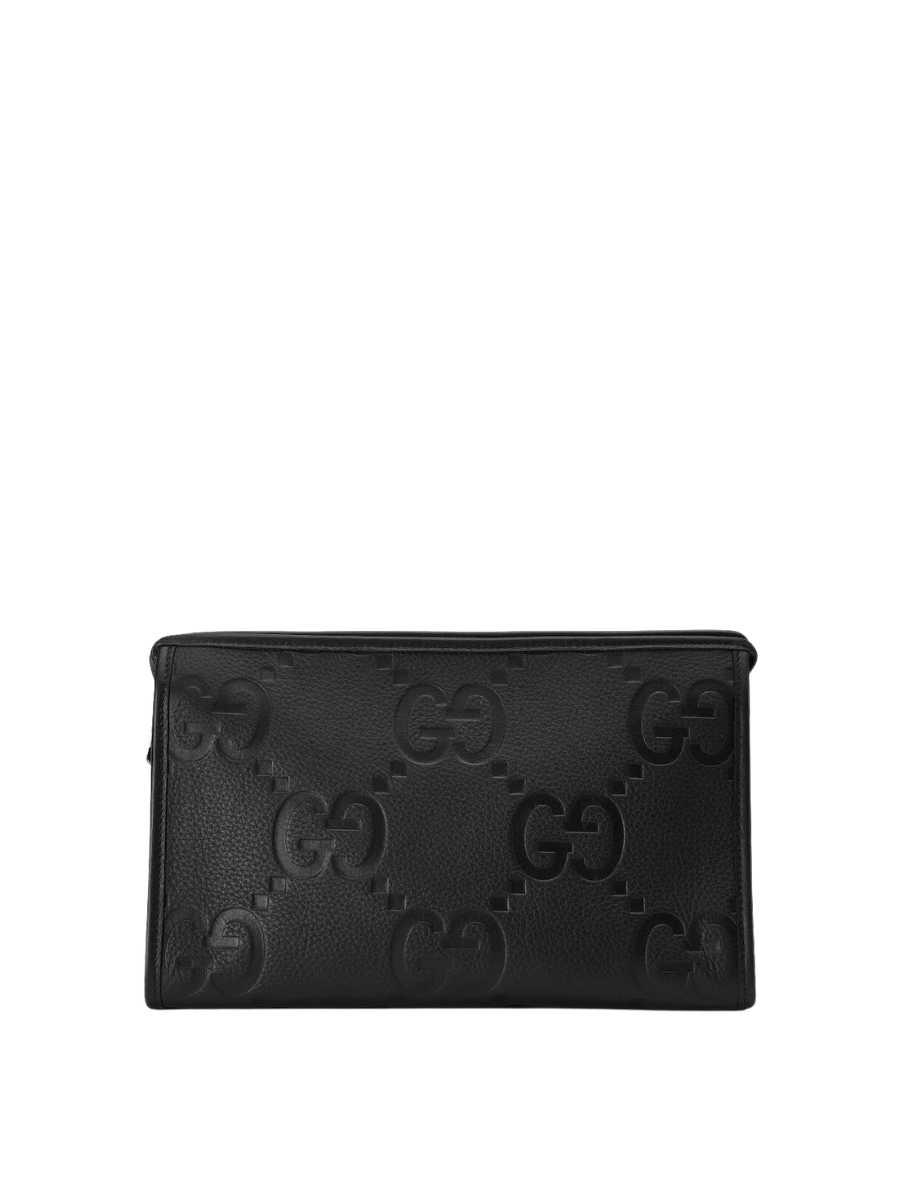 Gucci Jumbo GG Pouch in Black Leather – GSM LUXURY