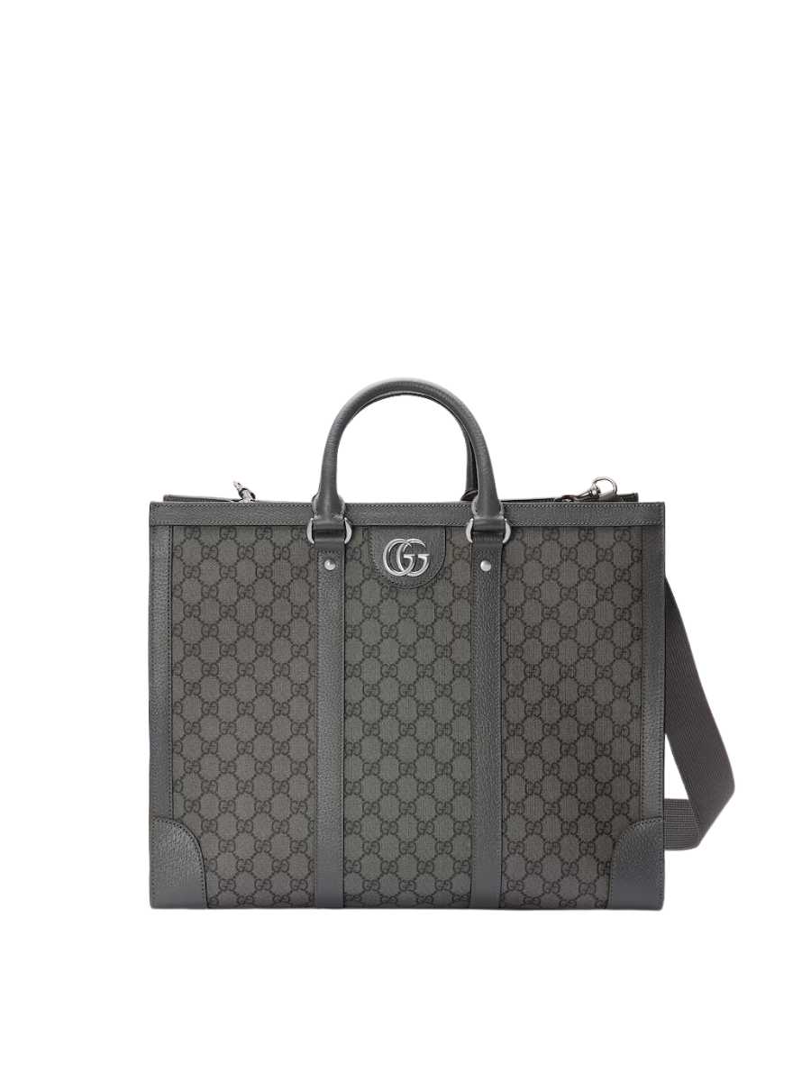 Gucci Ophidia Large Tote Bag in Grey GG Canvas