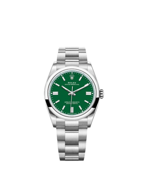 Rolex 126000-0005 : Oyster Perpetual 36 Stainless Steel / Green