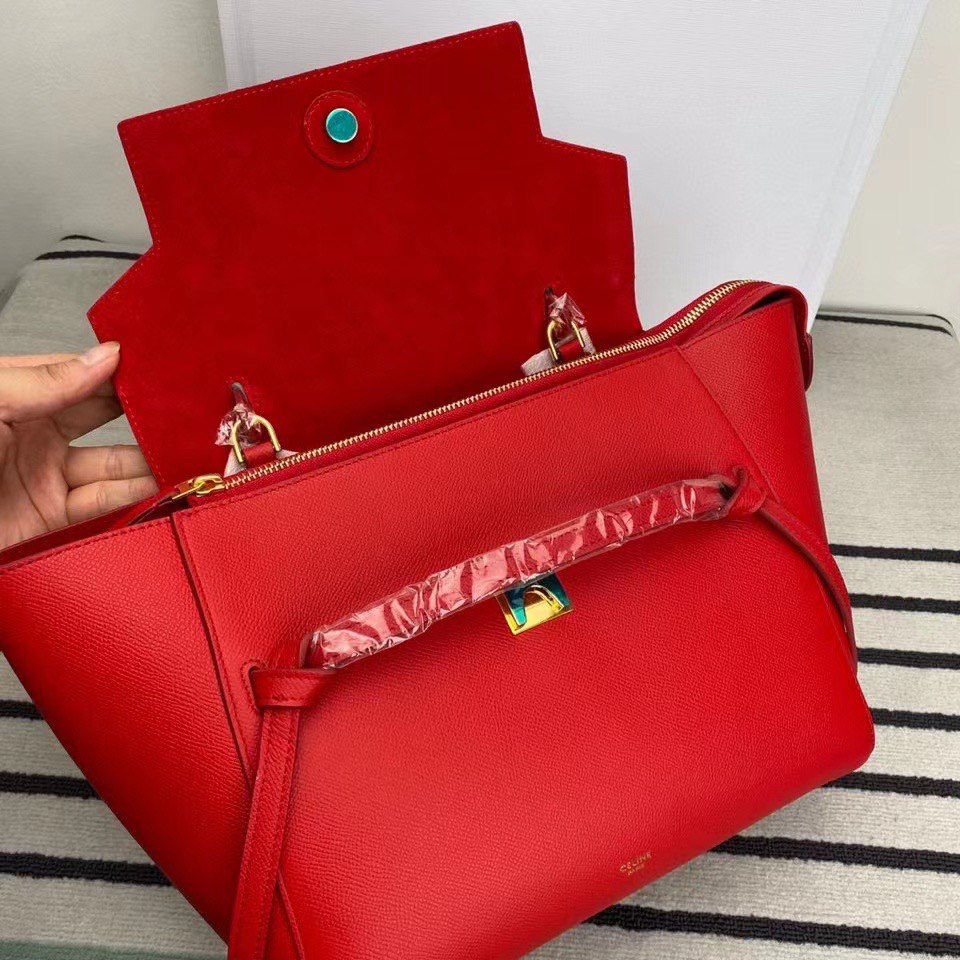 Celine Mini Belt Bag in Grained Calfskin Red – GSM LUXURY
