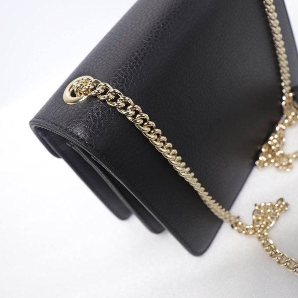 Gucci GG Lock Shoulder Crossbody Chain Bag in Black - Image 6