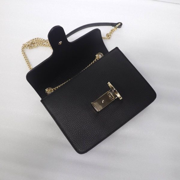 Gucci GG Lock Shoulder Crossbody Chain Bag in Black - Image 9