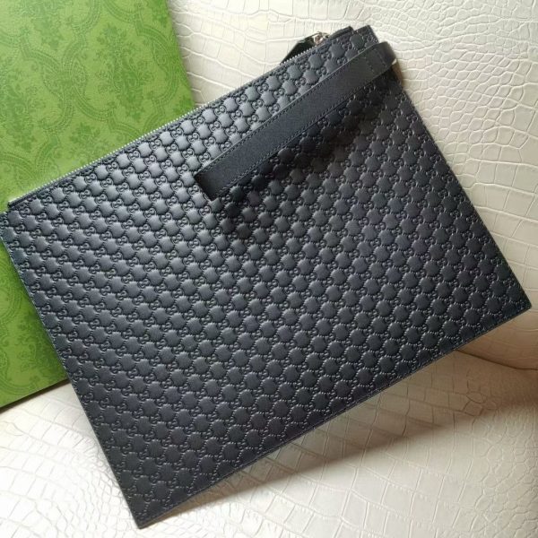 Gucci Micro GG Clutch in Black Leather - Image 4