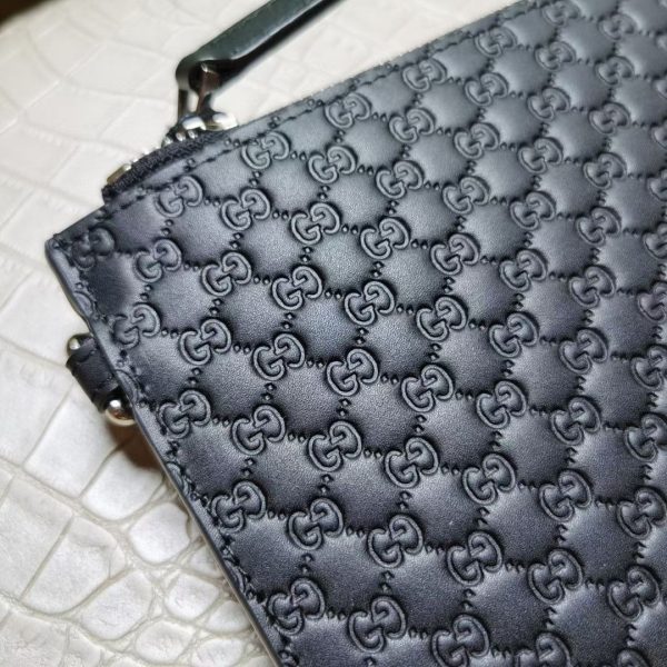 Gucci Micro GG Clutch in Black Leather - Image 5