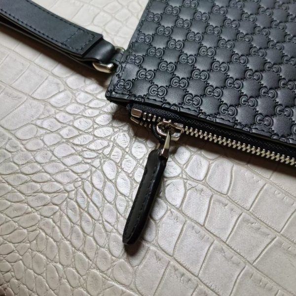 Gucci Micro GG Clutch in Black Leather - Image 7