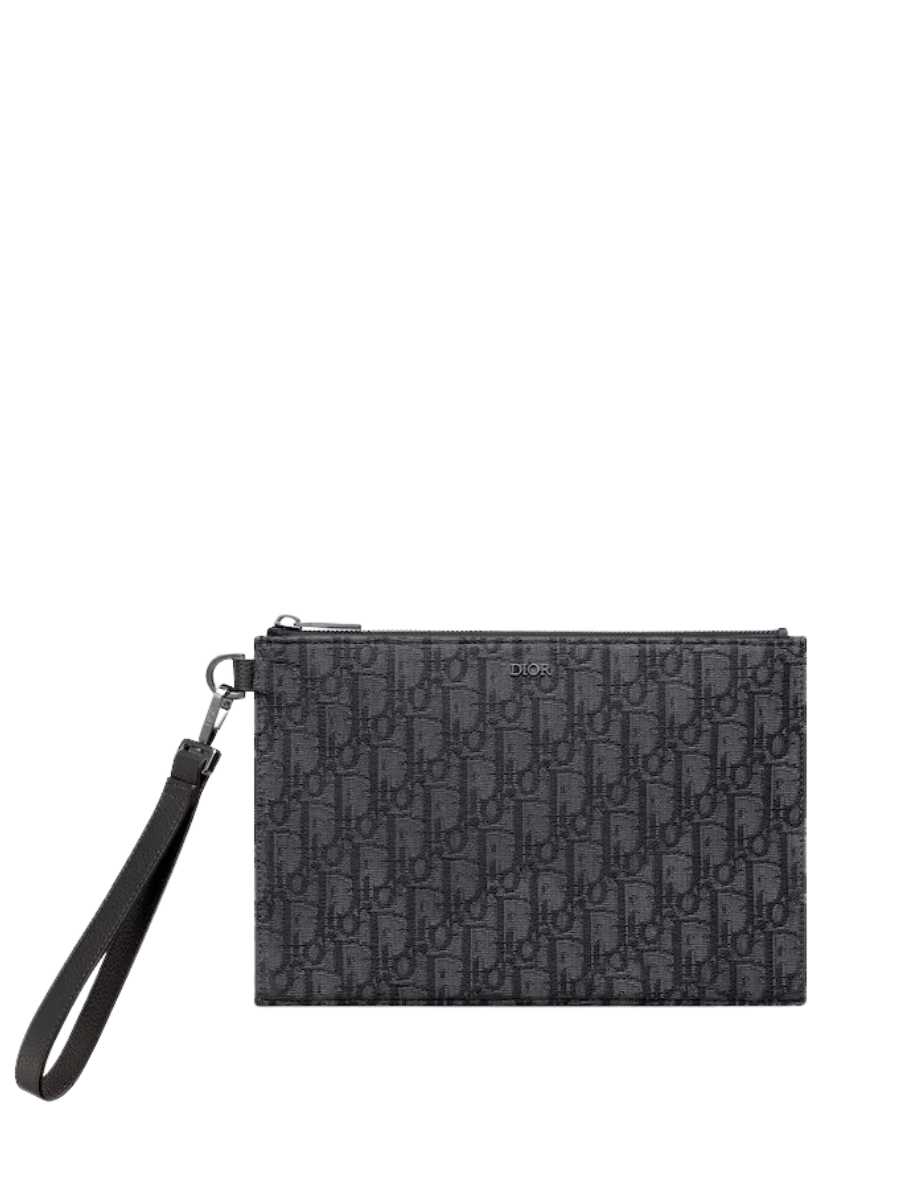 Dior Essentials A5 Pouch Black Dior Oblique Jacquard