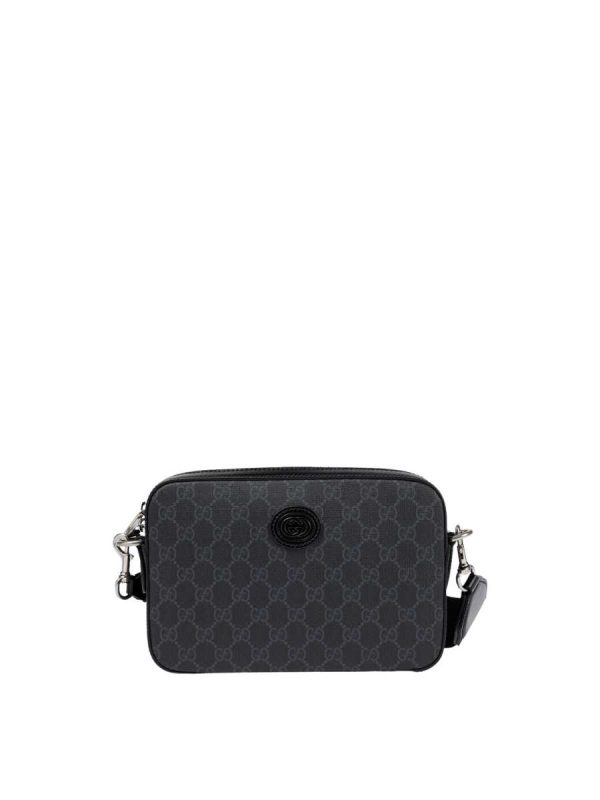 Gucci GG Supreme Canvas Shoulder Bag in Black GG Supreme Canvas