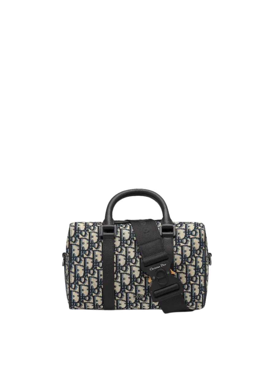 Dior Lingot 26 Bag in Beige and Black Dior Oblique Jacquard