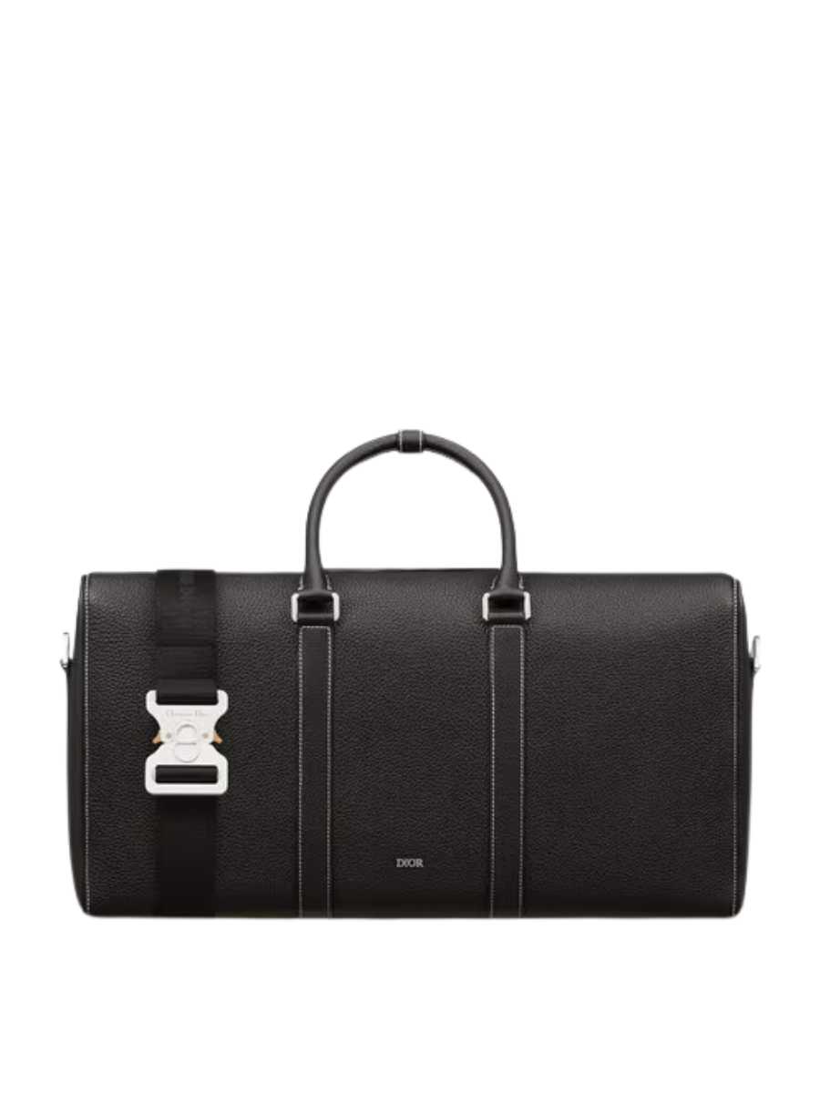 Dior Lingot 50 Bag in Black Grained Calfskin