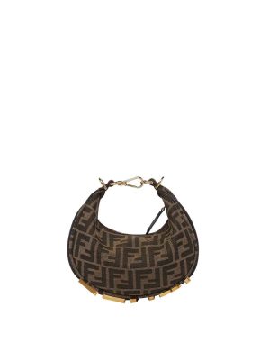 Fendi Fendigraphy Mini Brown FF Jacquard Fabric Mini Bag