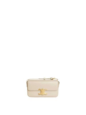 Celine Triomphe Shoulder Bag in Shiny Calfskin Pampa