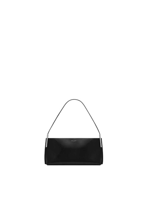 YSL Suzanne Small in Shiny Leather Black