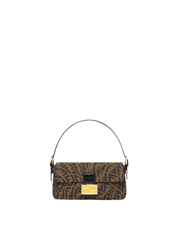 Fendi Baguette Vertigo Bag 1997 Brown Jacquard FF