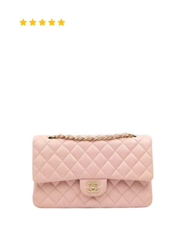 [TOP TIER] Chanel Classic Flap Bag Medium in Light Pink Caviar Skin Gold Hardware