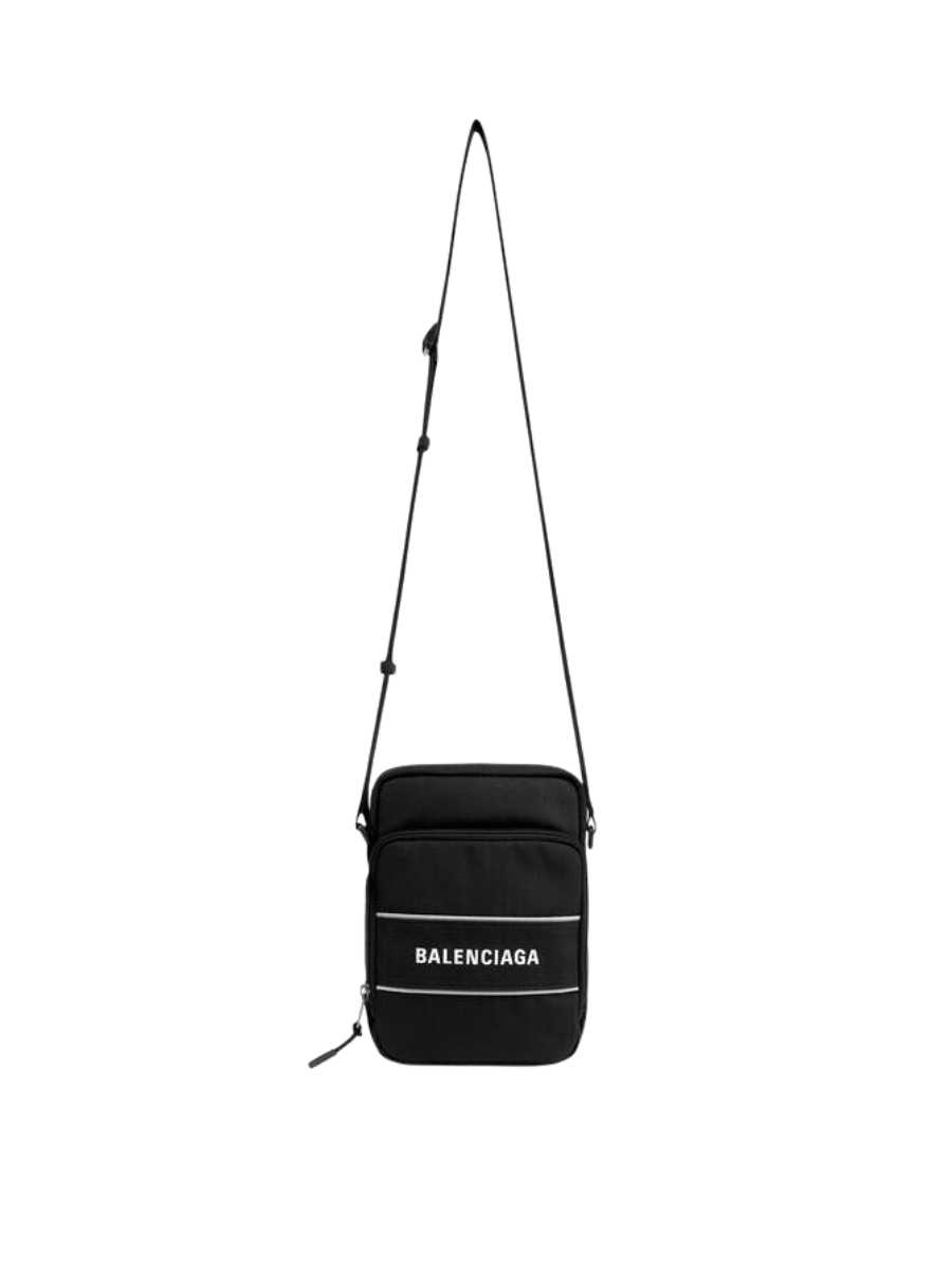 Balenciaga Men's Sport Small Messenger Bag in Black/White