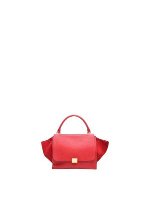 Celine Trapeze Medium Red Satchel Bag