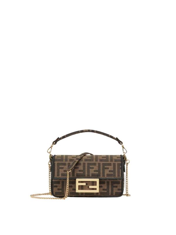 Fendi Baguette Mini Jacquard FF Fabric Bag