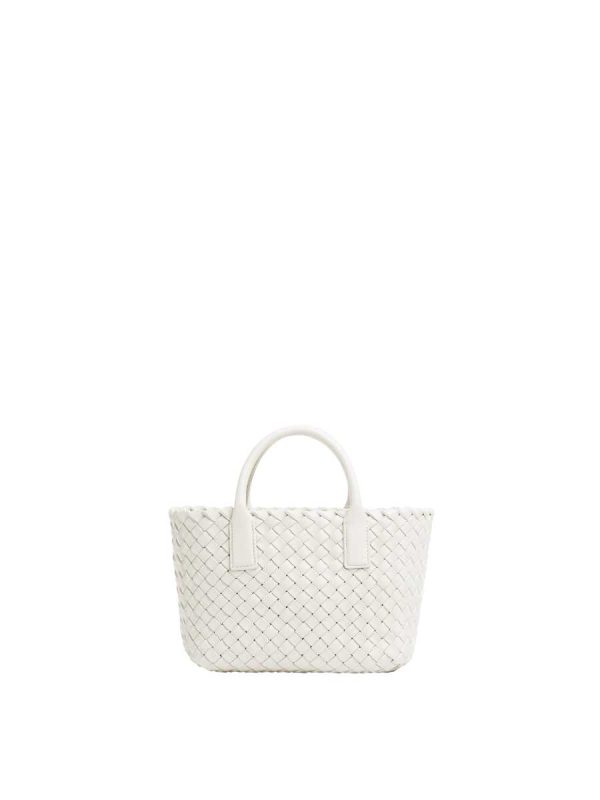 Bottega Veneta Mini Cabat in White