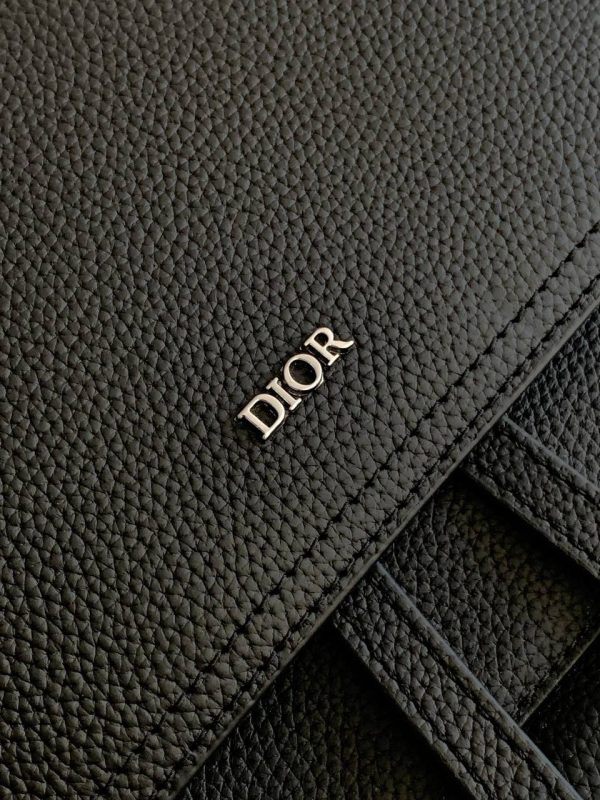 Dior Essentials Saddle Backpack in Black Grained Calfskin - Image 6