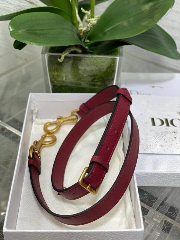 Dior Micro Saddle Bag in Scarlet Red Goatskin - Image 10