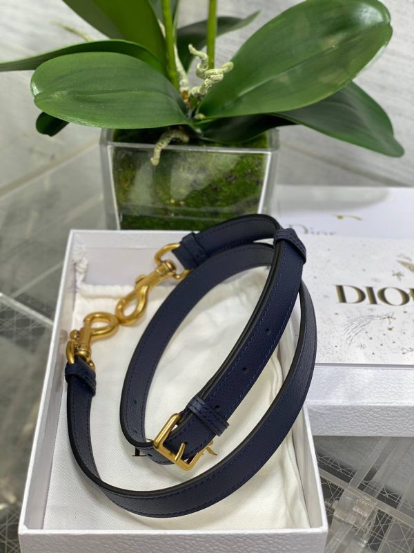 Dior Saddle Bag with Strap in Blue Dior Oblique Jacquard - Image 10