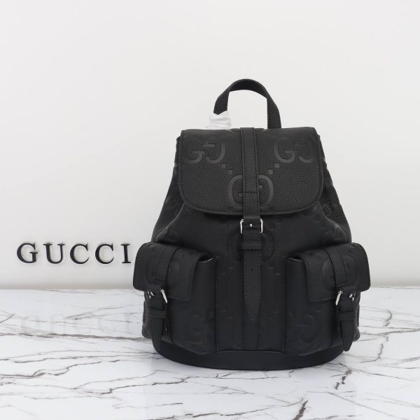 Gucci Jumpo GG Small Backpack in Black Leather - Image 2