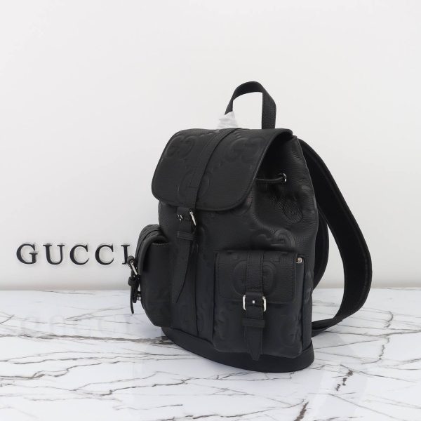 Gucci Jumpo GG Small Backpack in Black Leather - Image 3