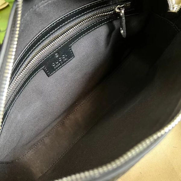 Gucci GG Supreme Canvas Shoulder Bag in Black GG Supreme Canvas - Image 10